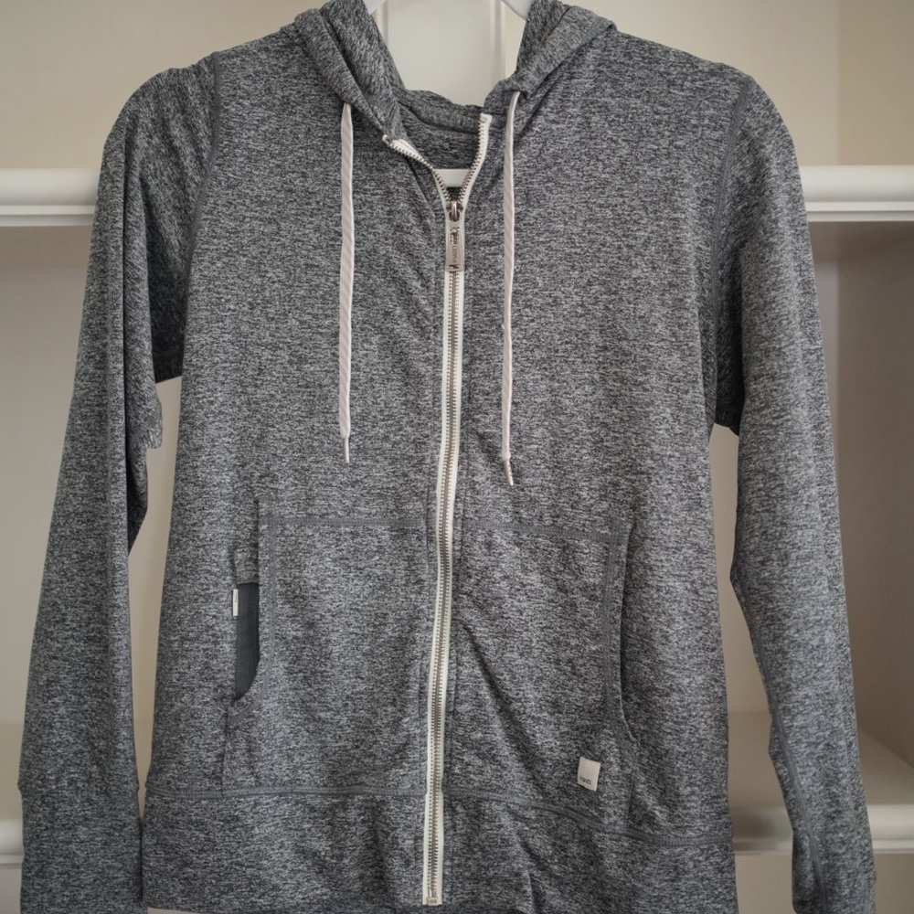 Vuori Gray Zip-Up Hoodie